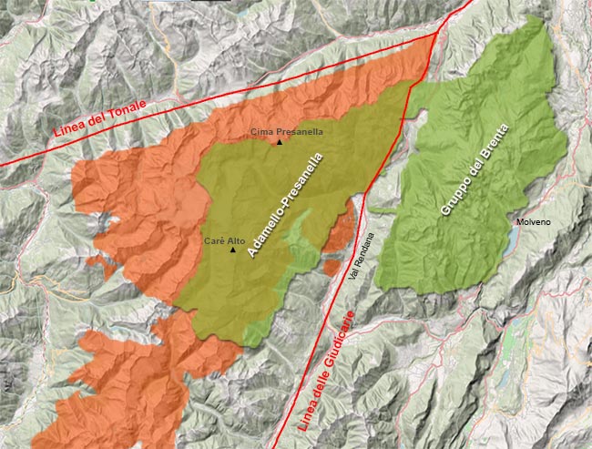 Adamello Brenta carta geologica