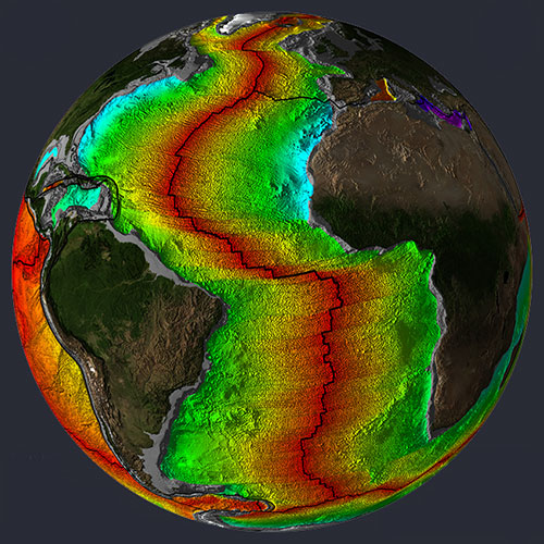 Età delle rocce sui fondali oceanici - Terra